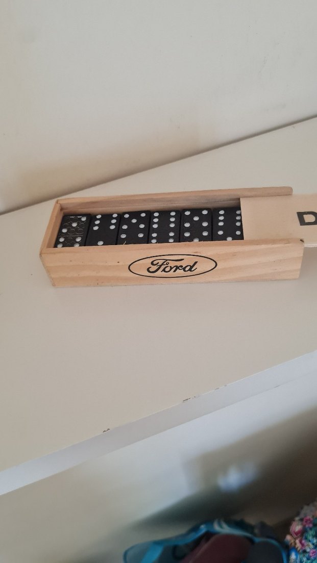 Bej Ahşap Domino Oyunu Kutusu - Görsel 3