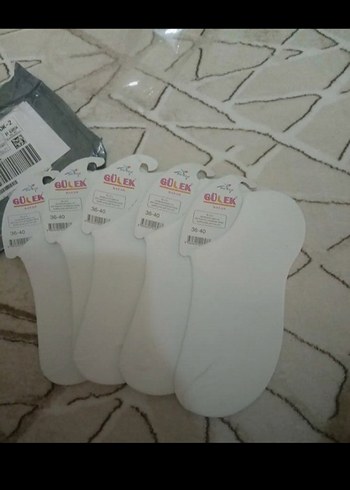 Gülek Beyaz Baskılı Erkek Çorap 4'lü