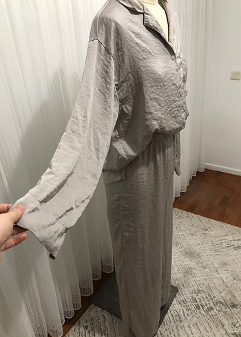 H&M H&M orijinal Gri Kadın Uzun Kollu ikili takım