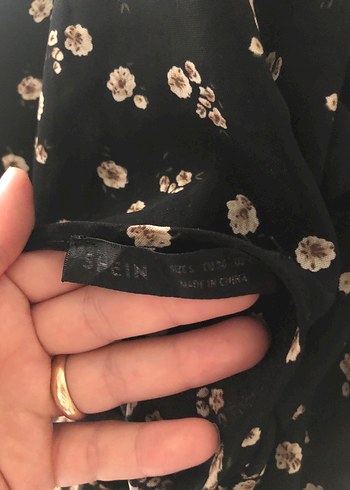 Shein Siyah V Yaka Uzun Bohem Elbise - Görsel 6