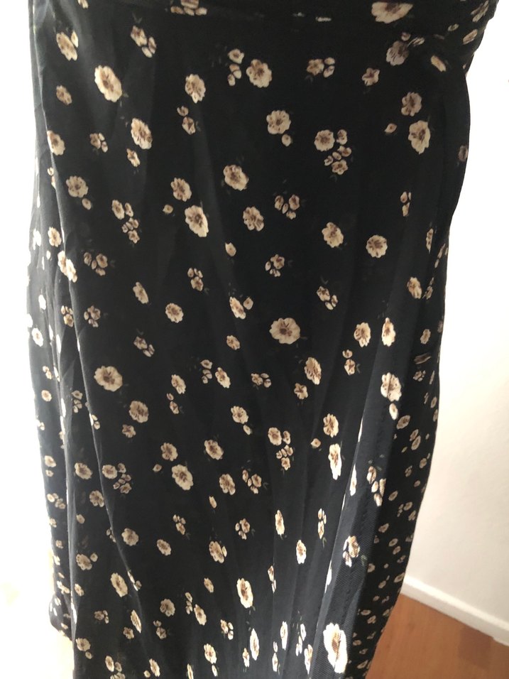 Shein Siyah V Yaka Uzun Bohem Elbise - Görsel 2