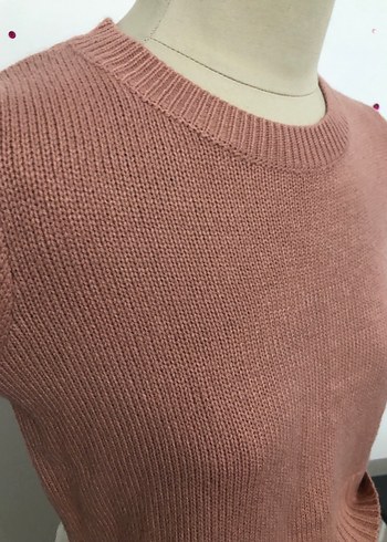 H&M Bej Triko Uzun Kollu Kadın Kazak - Görsel 4