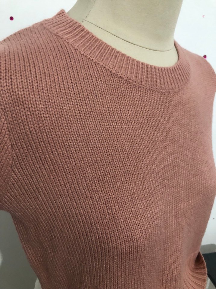 H&M Bej Triko Uzun Kollu Kadın Kazak - Görsel 4