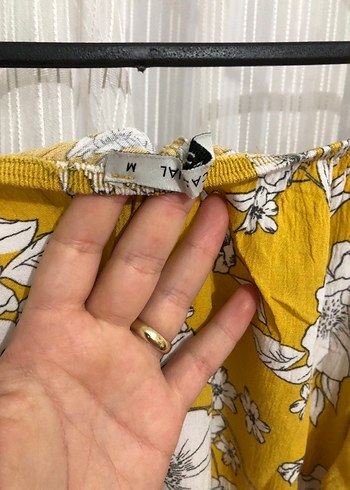 Sarı Çiçek Desenli Uzun Kollu Bluz - Görsel 4