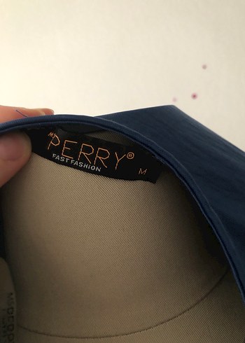 Drapeli V Yakalı Lacivert Kadın Bluz - Görsel 5