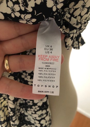 Düğmeli, Uzun Kollu, Çiçek Desenli Bohem Bluz - Görsel 9