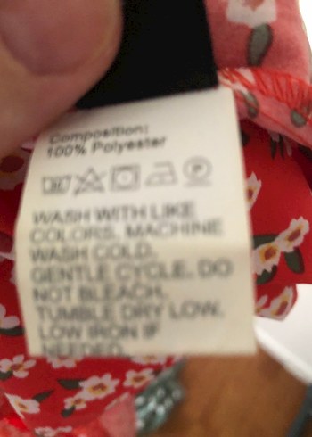 Shein Düğmeli V Yakalı Kırmızı Uzun Elbise - Görsel 7