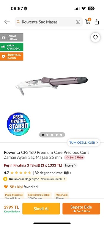 Roventa Saç Maşası