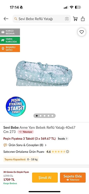  Beden Sevi Bebe Reflü Yatağı
