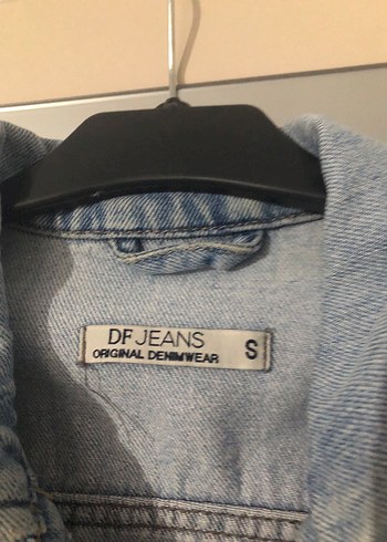 s Beden Düğmeli Mavi Rahat Kesim Denim Ceket