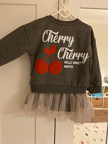 12-18 Ay Beden Sweat tüllü elbise 12-18