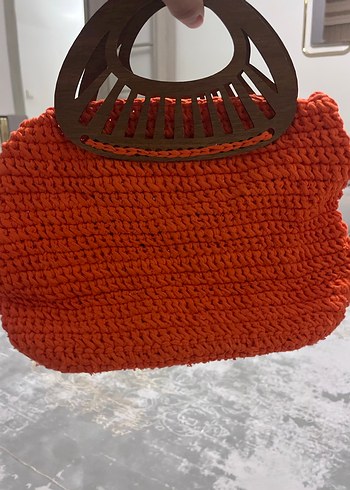 Örgü Kahverengi Kadın Çanta - Görsel 8