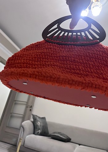 Örgü Kahverengi Kadın Çanta - Görsel 7