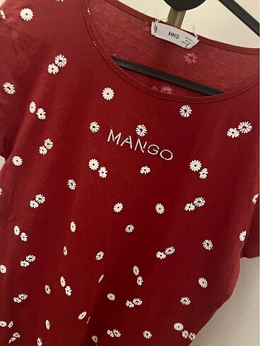 Mango papatya desenli tshirt