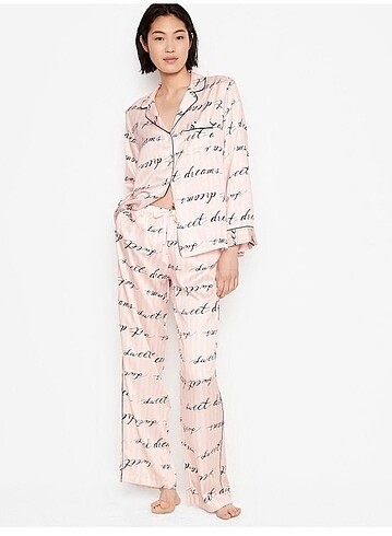 Victoria s secret- saten uzun pijama takimi