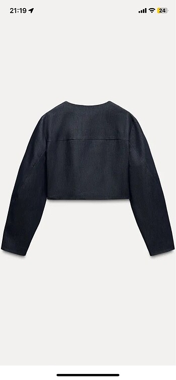 m Beden Zara kot crop ceket