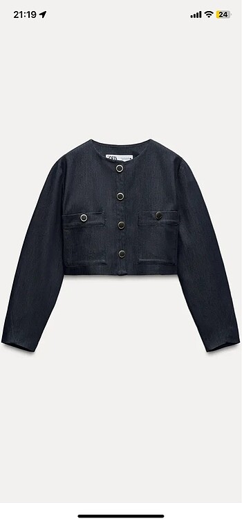Zara Zara kot crop ceket