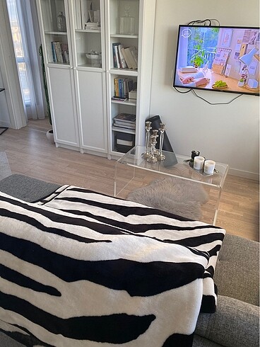 Beden Zebralı peluş battaniye- king size