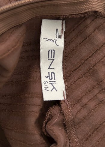 Kahverengi Piliseli Uzun Kadın Elbise - Görsel 2