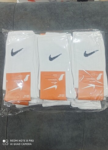 Nike Nike Beyaz uzun tenis çorap 
