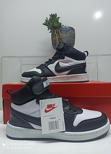 Nike court boğazlı siyah beyaz ithal kalite unisex 