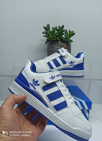 40 Beden mavi Renk Adidas Forum Low beyaz mavi unisex 