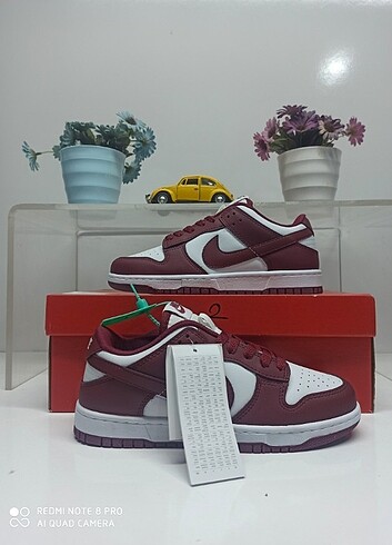 Nike SB Dunk Low Bordo Beyaz İthal Kalite Unisex 