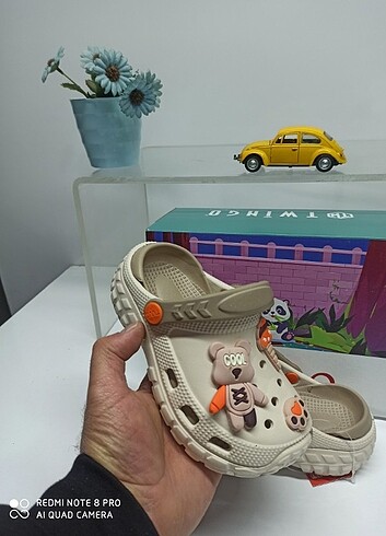 Diğer Twingo Önü Kapalı Crocs Çift Taban Krem Kahve 28-29