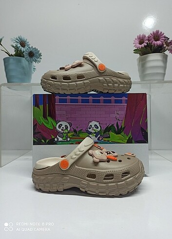 Twingo Önü Kapalı Crocs Krem Kahve 34-35
