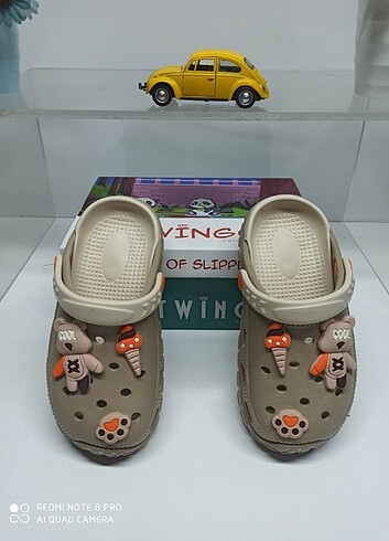 34 Beden Twingo Önü Kapalı Crocs Krem Kahve 34-35