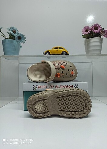 34 Beden kahverengi Renk Twingo Önü Kapalı Crocs Krem Kahve 34-35
