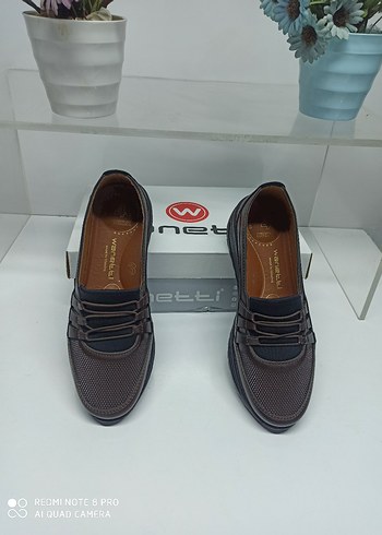 40 Beden Wanetti Conford Tabanlı Lastik Bağcıklı Ortopedi Pedli Kahve