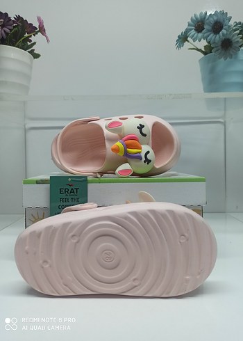26 Beden beyaz Renk Sonimix Yumuşak Ve Hafif Kız Çocuk Pembe Unicorn ı Terlik