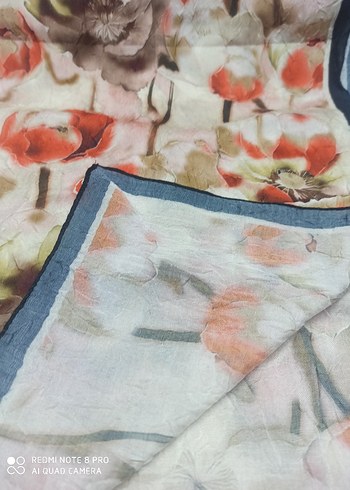 Soft Çiçekli Bambu Kraş Şal 70*180 - Görsel 3