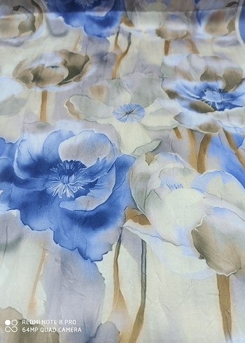 Soft Çiçekli Bambu Kraş Şal 70*180 - Görsel 2