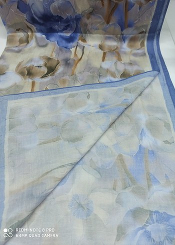 Soft Çiçekli Bambu Kraş Şal 70*180 - Görsel 3