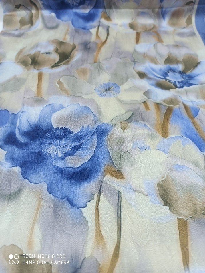 Soft Çiçekli Bambu Kraş Şal 70*180 - Görsel 2