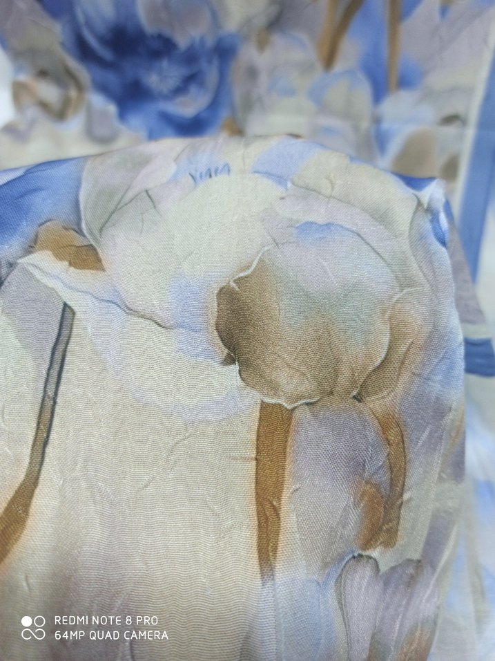 Soft Çiçekli Bambu Kraş Şal 70*180 - Görsel 4