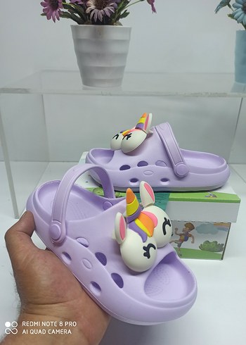 Sonimix Yumuşak Ve Hafif Mor Renkli Unicorn Desenli Kız Terliği