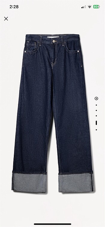 bershka wide lag jean
