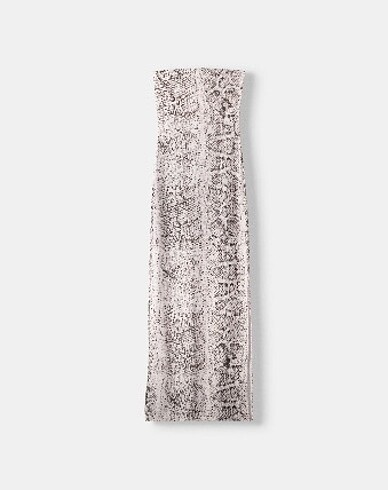 bershka yılan desenli elbise