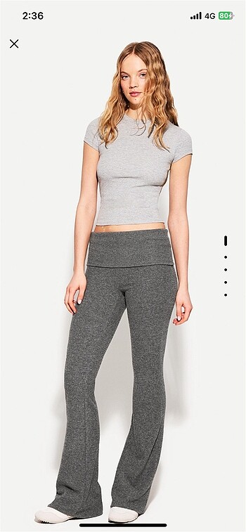 bershka popüler gri tayt