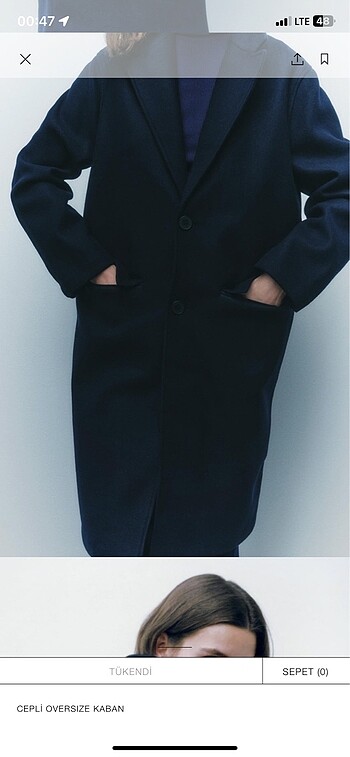 Zara Zara kaban oversize