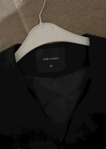 Düğmeli Siyah keten Kadın Yelek - Görsel 2