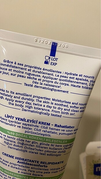 Beden Renk Mustela çocuk kremi stelatopia 150 ml
