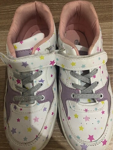 36 Beden beyaz Renk Çocuk renkli yıldızlı spor ayakkabı
