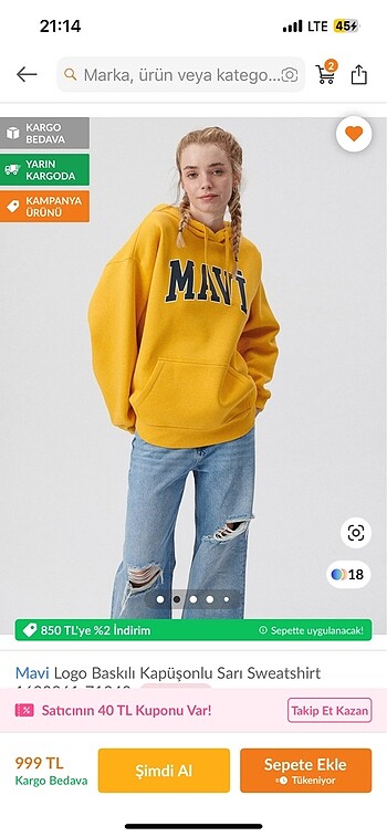 Mavi sweatshirt