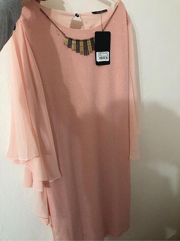 Pembe düğünlük kınalık elbise