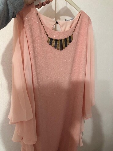 Mavi Jeans Pembe düğünlük kınalık elbise