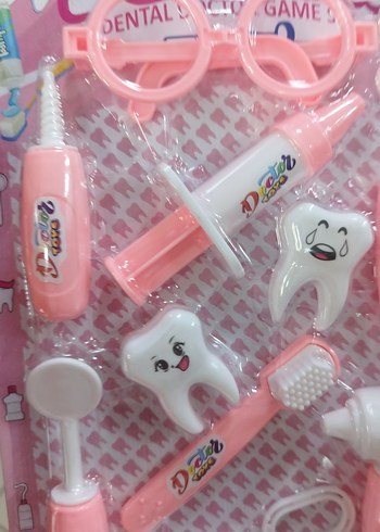 Beden Renkli Dişçi Oyuncak Seti, Pembe